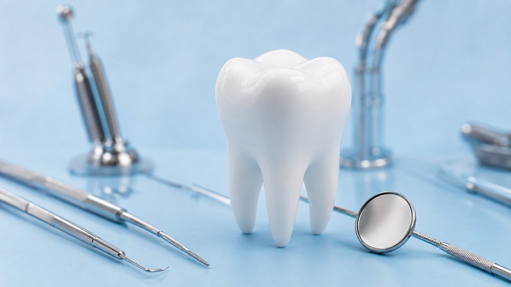 Dental care instruments and tooth model
