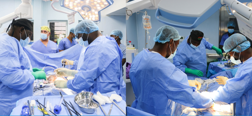 Surgical team at Nisa Premier Hospital